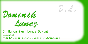 dominik luncz business card